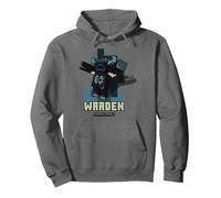 Minecraft Sculk Shriekers Hostile Mob Warden Shadows Pullover Hoodie, Adult Unisex, Asphalt Grey, X-Large