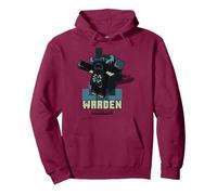 Minecraft Sculk Shriekers Hostile Mob Warden Shadows Pullover Hoodie, Adult Unisex, Burgundy, Medium