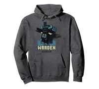 Minecraft Sculk Shriekers Hostile Mob Warden Shadows Pullover Hoodie, Adult Unisex, Dark Heather Grey, Large