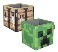 Minecraft Set of 2 Fabric Storage Boxes Creeper head/crate