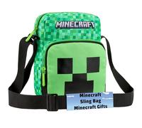 Minecraft Shoulder Bag for Kids Teenagers Creeper Pouch Crossbody Bag Adjustable Strap Travel Holiday Gamer Gifts for Boys