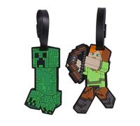 Minecraft Silicone Luggage Tags, Set of 2 for Bags, suitcases and Travel