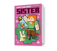 minecraft, sister, birthday card