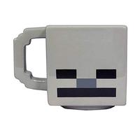 Minecraft Skeleton Sculpt 3D Ceramic Mug Hot & Cold Drink, Party Or Office, Christmas or Birthday Gift for Kids & Adults - 500ml, Grey