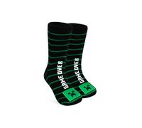 Minecraft Slipper Socks Non Slip Fluffy Fleece Creeper in Black Minecraft Black One Size