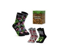 Minecraft Socks 3 Pack | Size: 12.5-3 Minecraft Multicolor 12.5-3