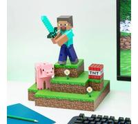 Minecraft Steve Diorama Figural Desktop Light Lamp Paladone Products
