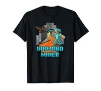 Minecraft Steve VS Bat Diamond Miner Poster T-Shirt
