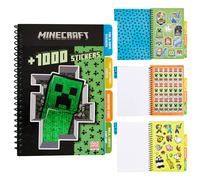 Minecraft Sticker Book for Kids - 28 Sheets, Over 1000 Stickers, Creeper Collector for Scrapbooking, Creative Activity Set, Gamer Gifts for Boys