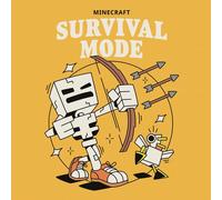 Minecraft Survival Mode Framed Canvas Print in Yellow Minecraft Yellow