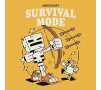 Minecraft Survival Mode Framed Canvas Print in Yellow Minecraft Yellow