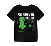 Minecraft Survival Mode T-Shirt in Black | Size: 5-6 Years Minecraft Black 5-6 Years
