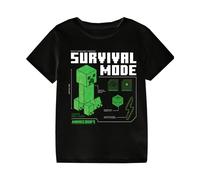 Minecraft Survival Mode T-Shirt in Black | Size: 9 Years Minecraft Black 9 Years