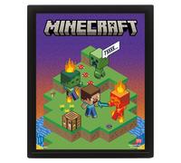 Minecraft Switching Terrain Lenticular 3D Print