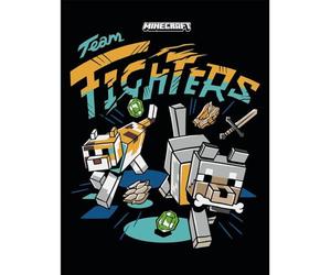 Minecraft Team Fighters 30x40 Canvas - Dynamic Wall Art Featuring Minecraft Fighters in Action, Ready to Hang, Ideal for Gamers Looking to Decorate Their Game Room or Bedroom