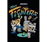Minecraft Team Fighters Canvas Print Grey/yellow/blue (One Size)
