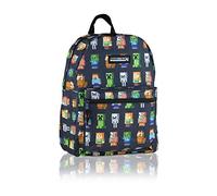 MINECRAFT Teen Multi Character Backpack 31 x 30 x 5 cm, Black/Green, 31 x 30 x 5 cm, Games