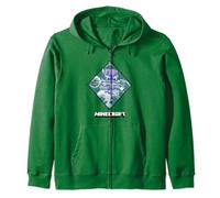 Minecraft The Breeze Badge Big Chest Logo Zip Hoodie