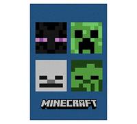 Minecraft Throw Blanket Soft Fleece Lightweight Mob Monsters Design