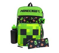 Minecraft Tnt Creeper Backpack Set (Pack Of 5) Black/green (One Size)