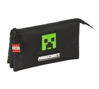 MINECRAFT TNT - Triple Pencil Case, Children's Pencil Case, Ideal for School Age Children, Comfortable and Versatile, Quality and Resistance, 22 x 3 x 12 cm, multicoloured, M, Casual