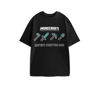 Minecraft Tools Graphic Tee | Black Short Sleeve Expert Crafter Dad T-Shirt | Mens Gaming Apparel | Celebrating Minecrafters | Casual Wear for Dads | Video Game Enthusiast Top - Medium