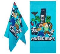 Minecraft Towel for Kids Teens Soft Absorbent Bath Shower Swimming Beach Towel 100% Cotton Creeper Holiday Essentials 140x70cm