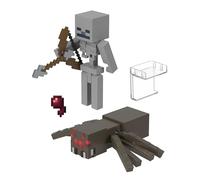 Minecraft Deluxe 2 Action Figure Pack - Skeleton Spider Jockey and Spider