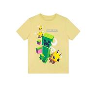 Minecraft Tshirt for Gamers, Bees & Creeper Girls Top, Short Sleeve Girls T Shirts, Ages 5 to 13 Years