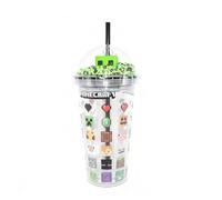 Minecraft Tumbler with 3D Creeper - 480 ml Dome Soda Cup with Removble Straw | Official Minecraft Design with Size 24x10 cm | BPA-Free Plastic | Fun Gamer Drinkware for Kids