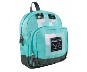 Minecraft Unisex Kids Blue Diamond Pixel Print Mini Backpack (One Size)