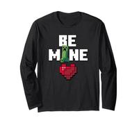 Minecraft Valentine's Day Creeper Be Mine Heart Long Sleeve T-Shirt