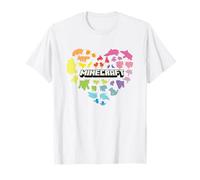 Minecraft Valentine's Day Heart Shaped Rainbow Icons T-Shirt