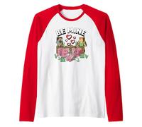 Minecraft Valentine's Day Steve & Alex Feeding Piggy Family Raglan Baseball Tee
