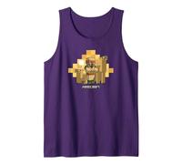 Minecraft Vanilla Villager & Camels Desert Portrait Tank Top, Men, Purple, XX-Large