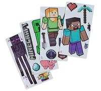 Minecraft Vinyl Wall Decals, Video Game Themed Removable Room Decor, 4 Sticker Sheets, Official Merchansdise | Paladone