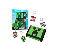 Minecraft Wallet & Rubber Charm Set Minecraft Multicolor