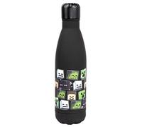 Minecraft - Water Bottle - Stainless Steel Water Bottle - Black Water Bottle with Creeper Design - Kids Water Bottles, Reusable Water Bottle - 750 ml Merchandise