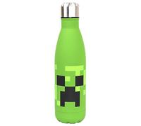Minecraft - Water Bottle - Stainless Steel Water Bottle - Water Bottle with Green Creeper Design - Kids Water Bottles, Reusable Water Bottle - 750 ml Merchandise