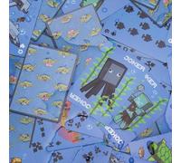 Minecraft Waterproof Playing Cards with Embossed Storage Case Officially Licensed Standard Deck with Featured Characters, Toys and Gifts for Boys Gamers | Paladone