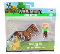 Minecraft Wind Up Character Figures & Animals - Alex & Horse