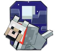 Minecraft Wolf Embossed Metal Sign - Fun Minecraft Wolf Wall Decor for Bedroom or Game Room