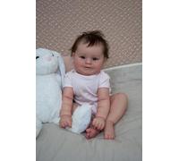 MineeQu 20 Inches So Truly Rooted Hair Sweet Smile Lifelike Reborn Baby Doll Crafted in Full Body Silicone Vinyl Anatomically Correct Realistic Newborn Girl Dolls Bath Toy for Girls