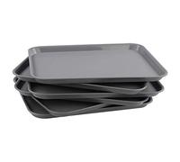 Minekkyes Serving Tray, Serving Boards Plastic Platters Charcuterie Dishes for Party, BPA Free Reusable Food White Tray for Snacks, Food, Cookies, Set of 6, 34 * 44cm