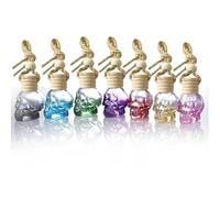 MINELEVEN 7 PCS Mini 10ml Colors Skull Perfume Bottle for Car Air Freshener Pendant Essential Diffuser Oil Fragrance Aromatherapy Empty Bottle Decor …