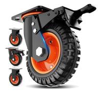 Mineloff 6in Caster Wheels, 1200lb Outdoor Large Casters, 2 Swivel&2 Fixed