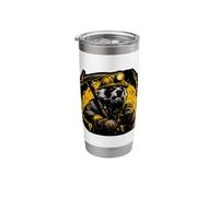 Miner Badger Coal Tunnel Design Stainless Steel Insulated Tumbler