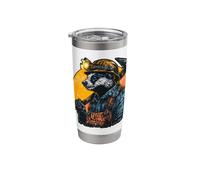 Miner Badger Coal Tunnel Design Stainless Steel Insulated Tumbler