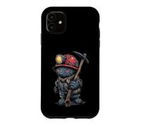Miner Buddy With Helmet And Miner's Lamp Case for iPhone 11