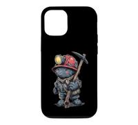 Miner Buddy With Helmet And Miner's Lamp Case for iPhone 12/12 Pro